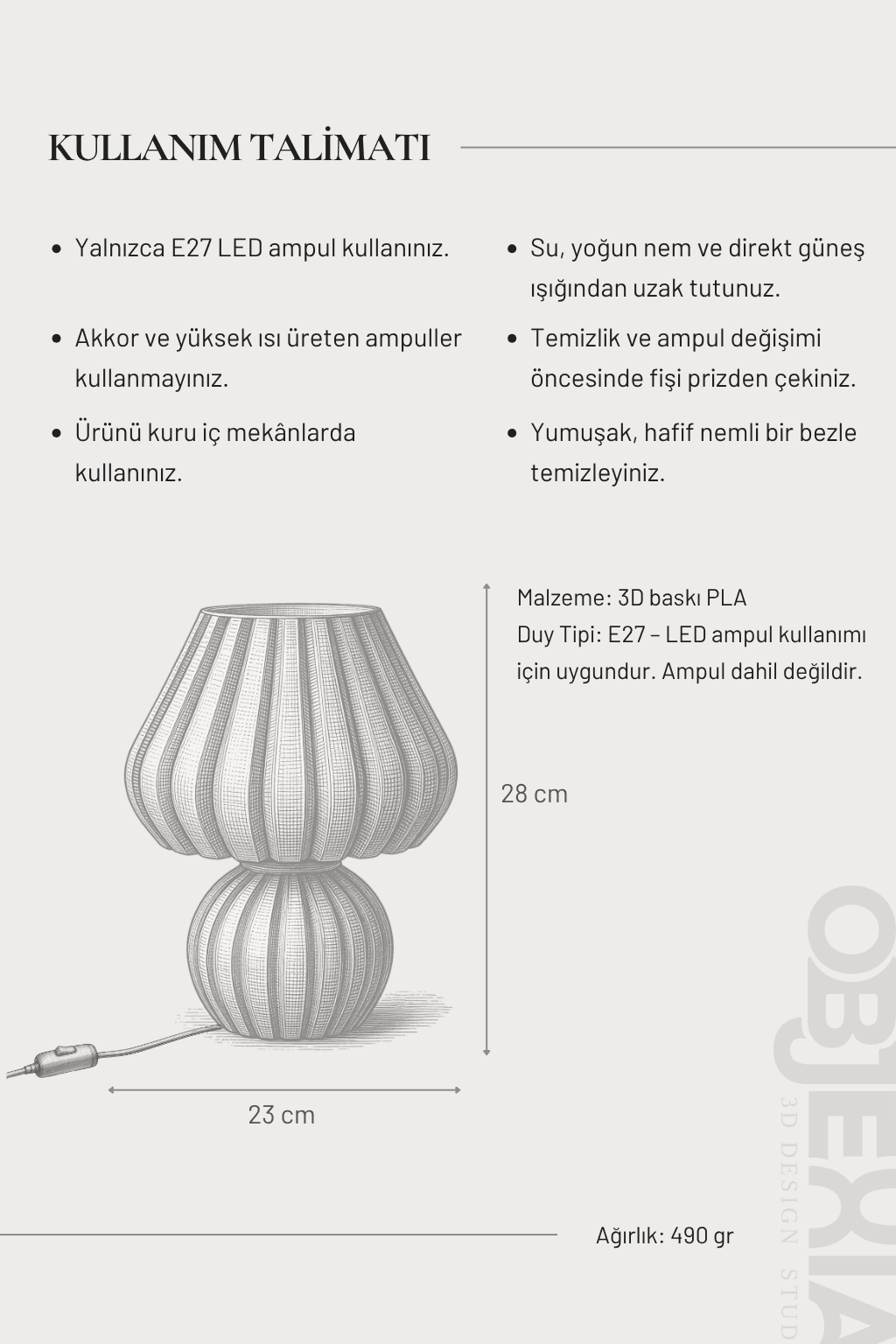 KUPOL Masa Lambası