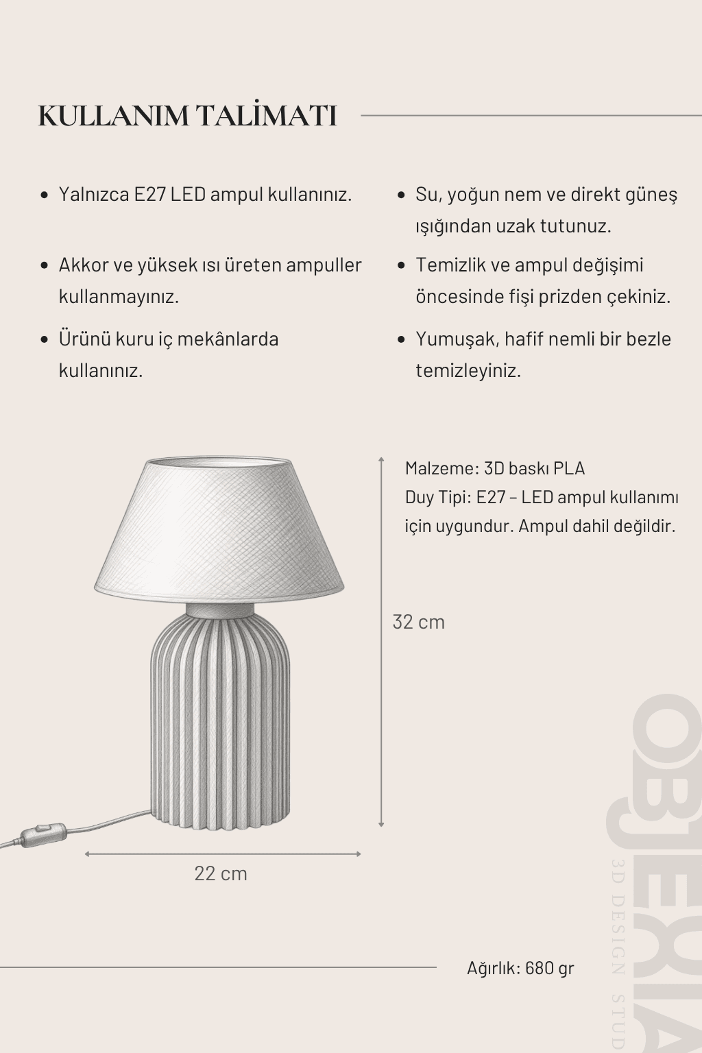 COLUMNA Masa Lambası