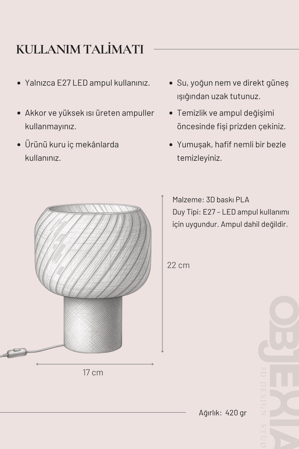 VORTEX Masa Lambası