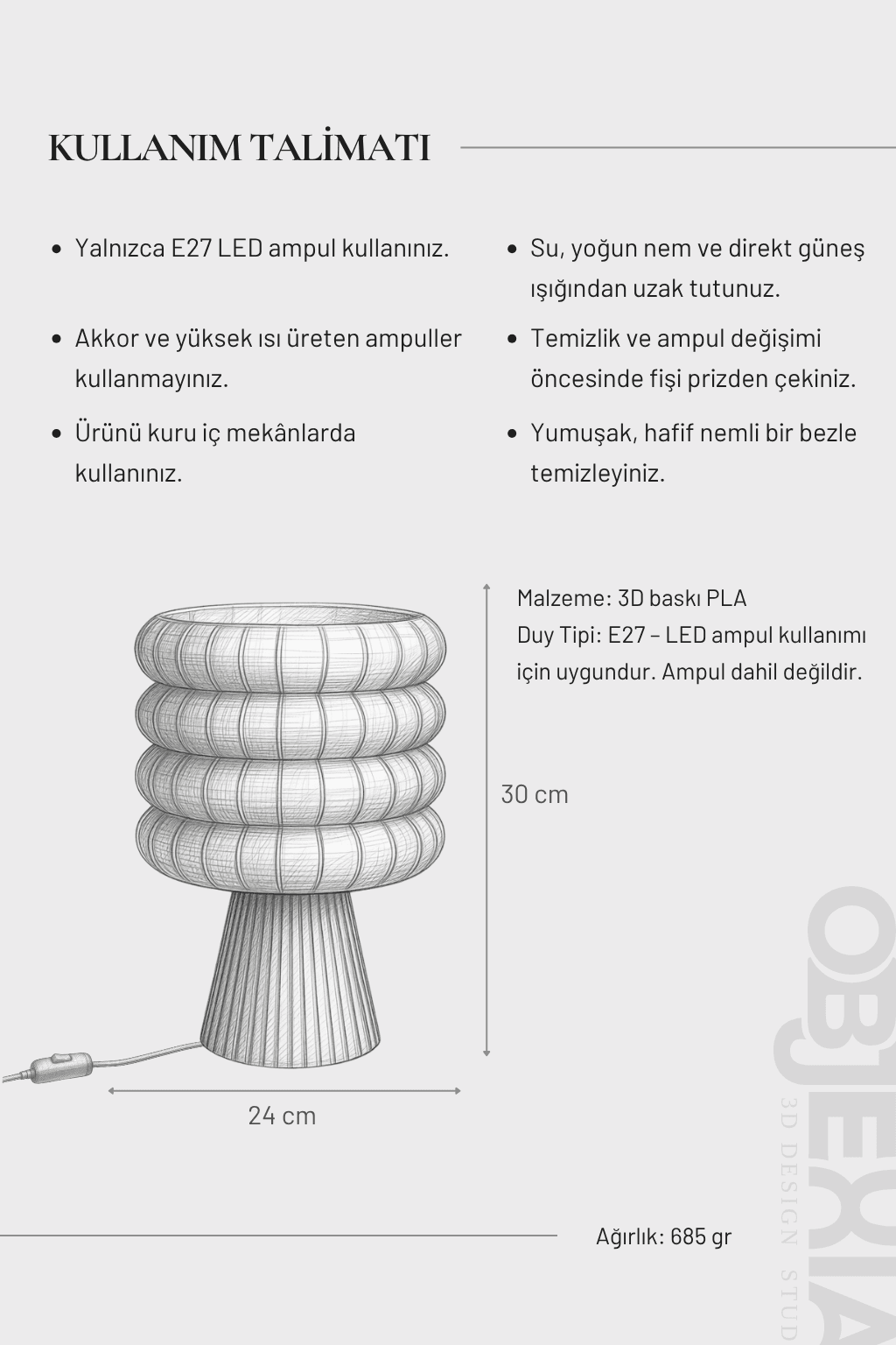 BUBBLE Masa Lambası