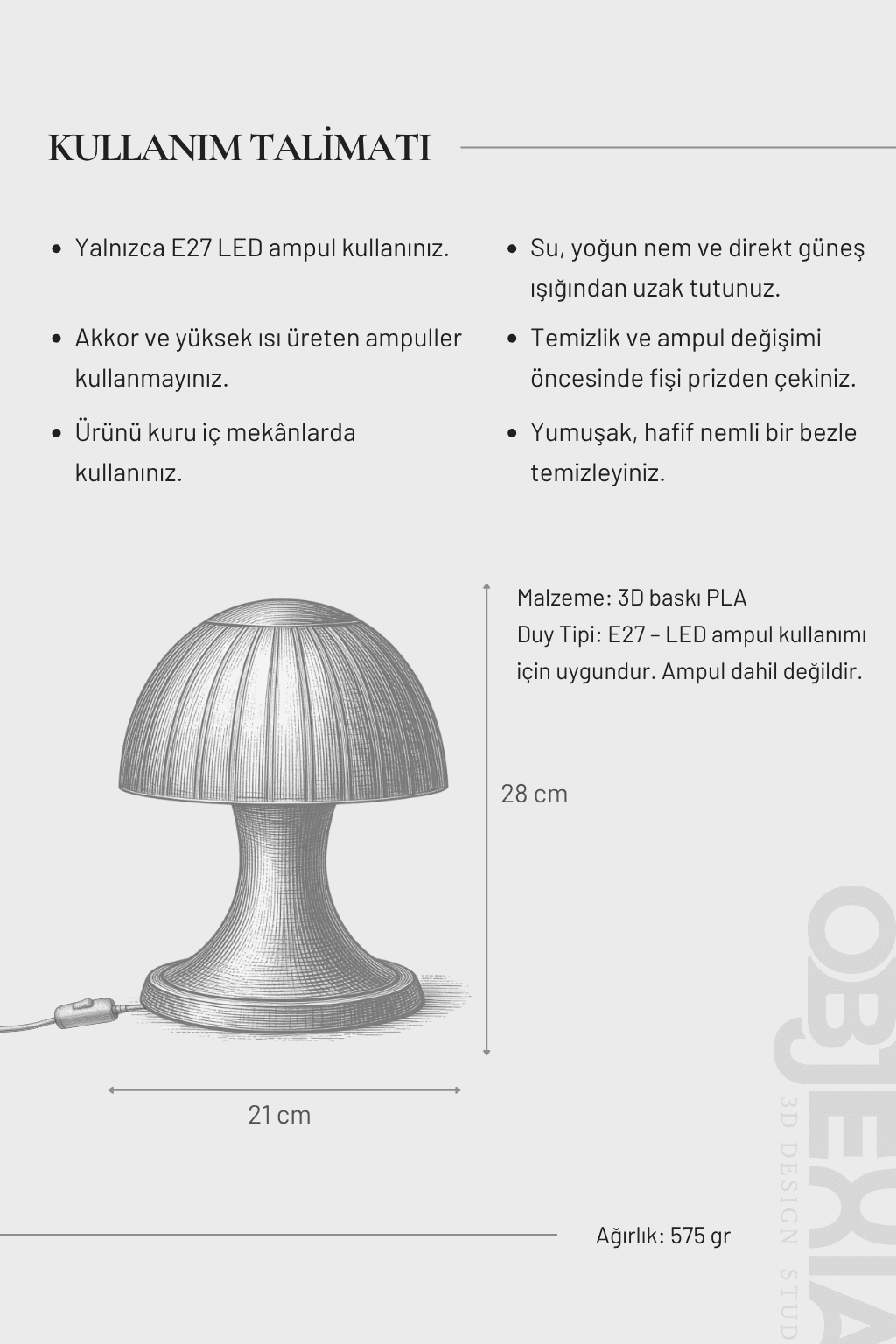 BELLIS Masa Lambası