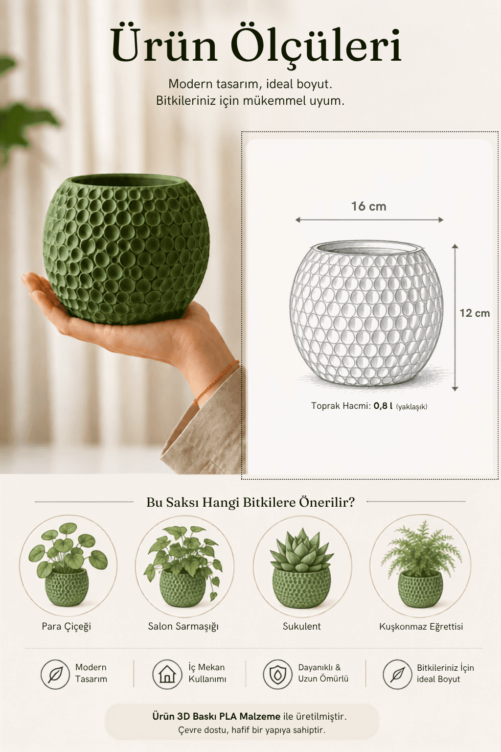 DOTS Tabaklı Saksı