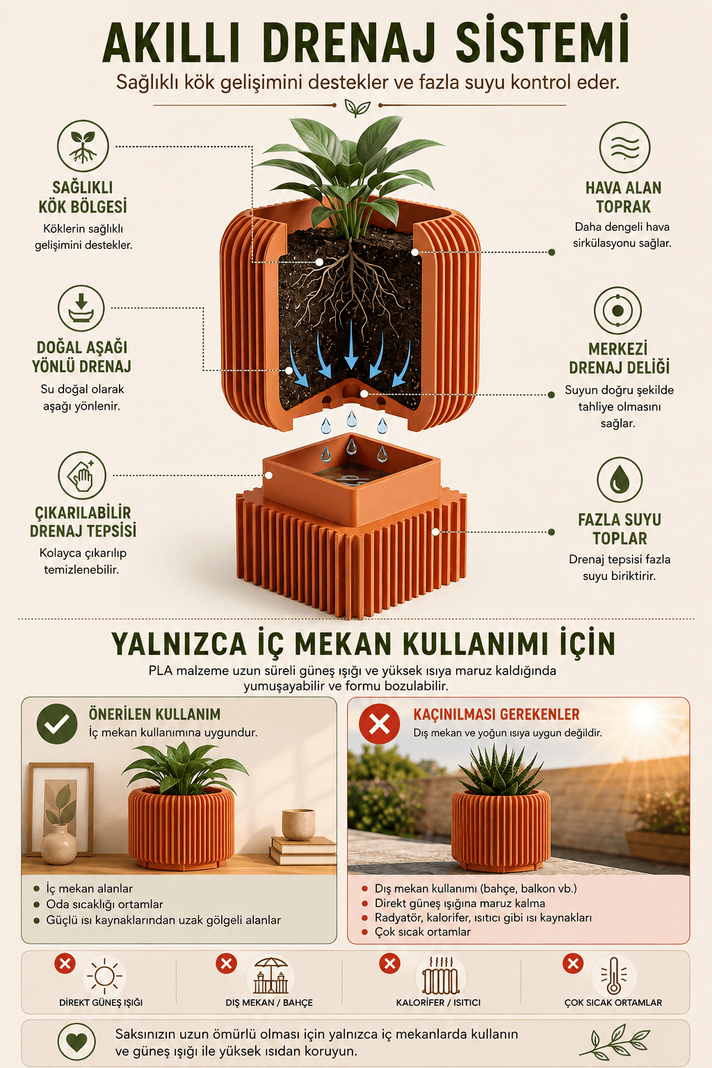 COLUMN Tabaklı Saksı